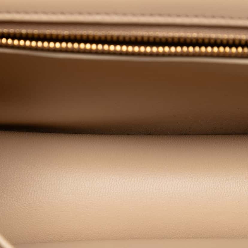 Celine Medium Calfskin Triomphe Frame Crossbody Beige Leather Very good condition - Model View