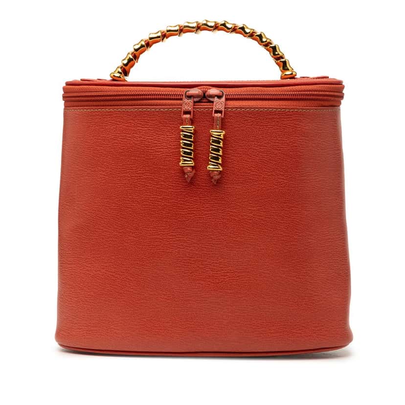 Loewe Leather Velasquez Twist Vanity Bag Orange Leather Very good condition - Front View