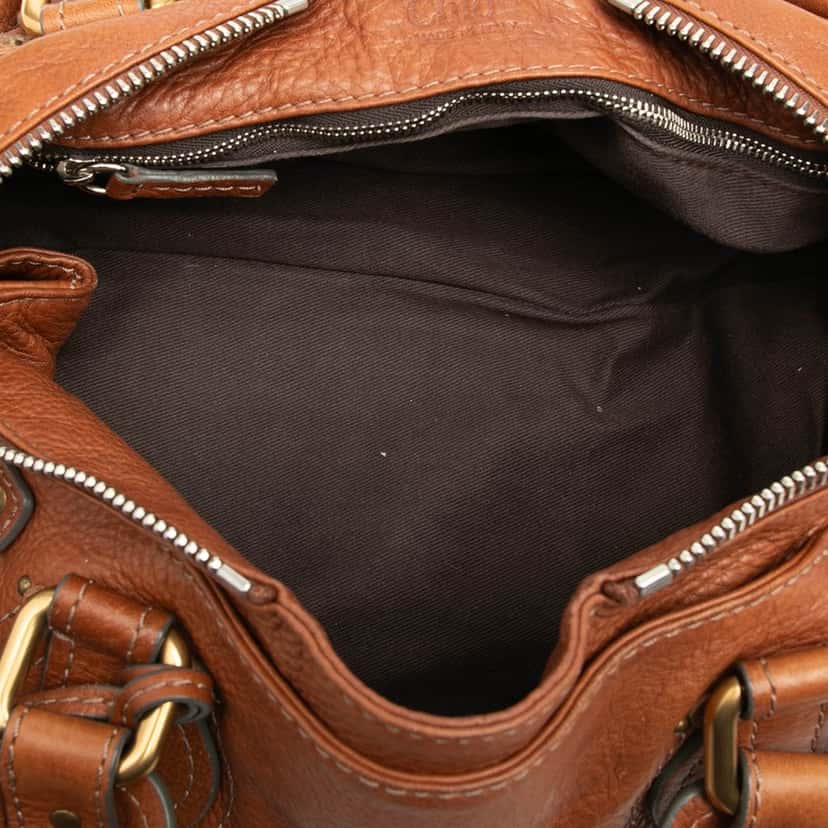 Chloé Leather Paddington Handbag Brown Leather Very good condition - Model View
