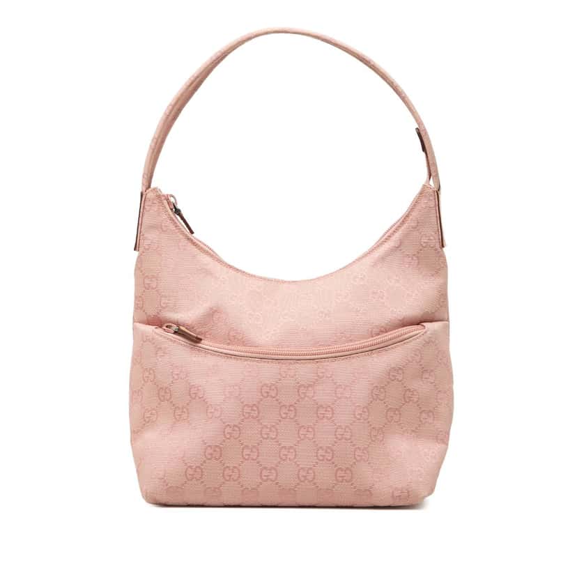 Gucci GG Canvas Shoulder Bag Pink Very good condition - Front View