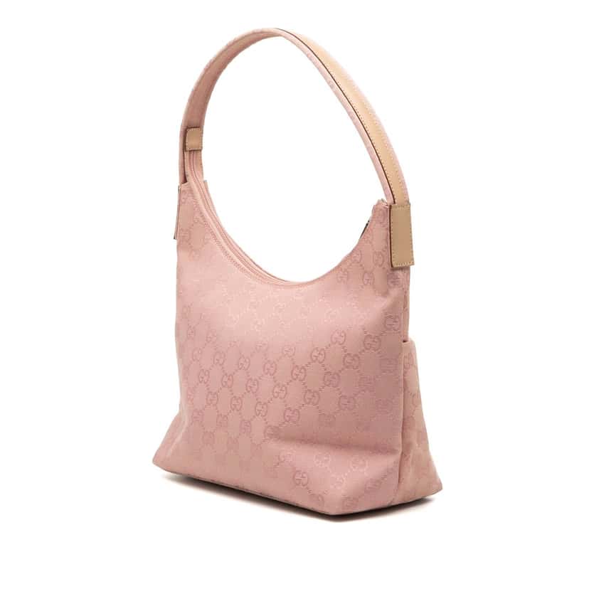 Gucci GG Canvas Shoulder Bag Pink Very good condition - Back View