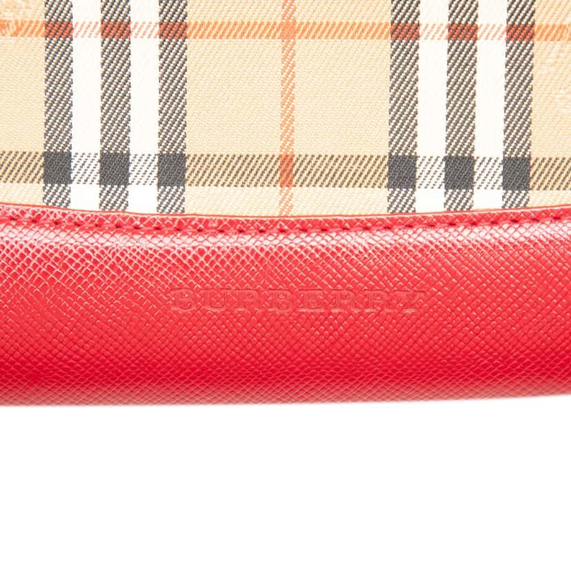 Burberry Haymarket Check Canvas Handbag Beige Very good condition - Box View