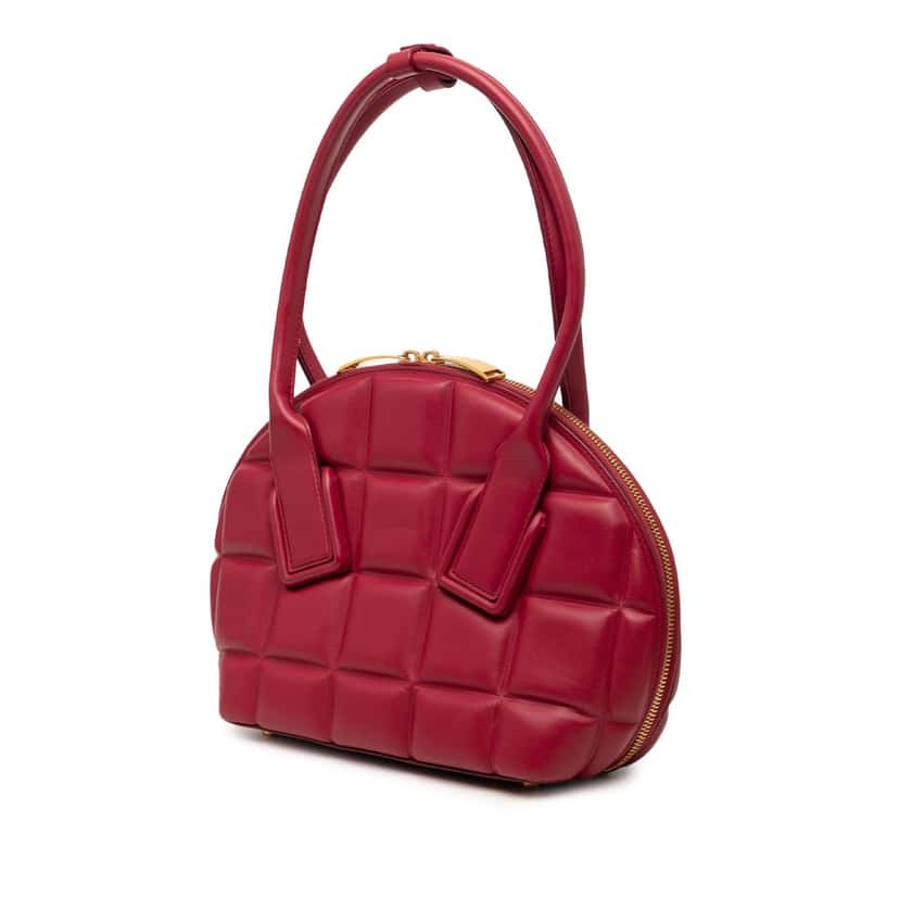 Bottega Veneta Small Leather Padded BV Swoop Bag Red Leather Very good condition - Back View