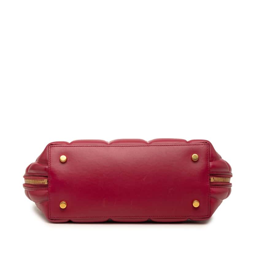 Bottega Veneta Small Leather Padded BV Swoop Bag Red Leather Very good condition - Inside View