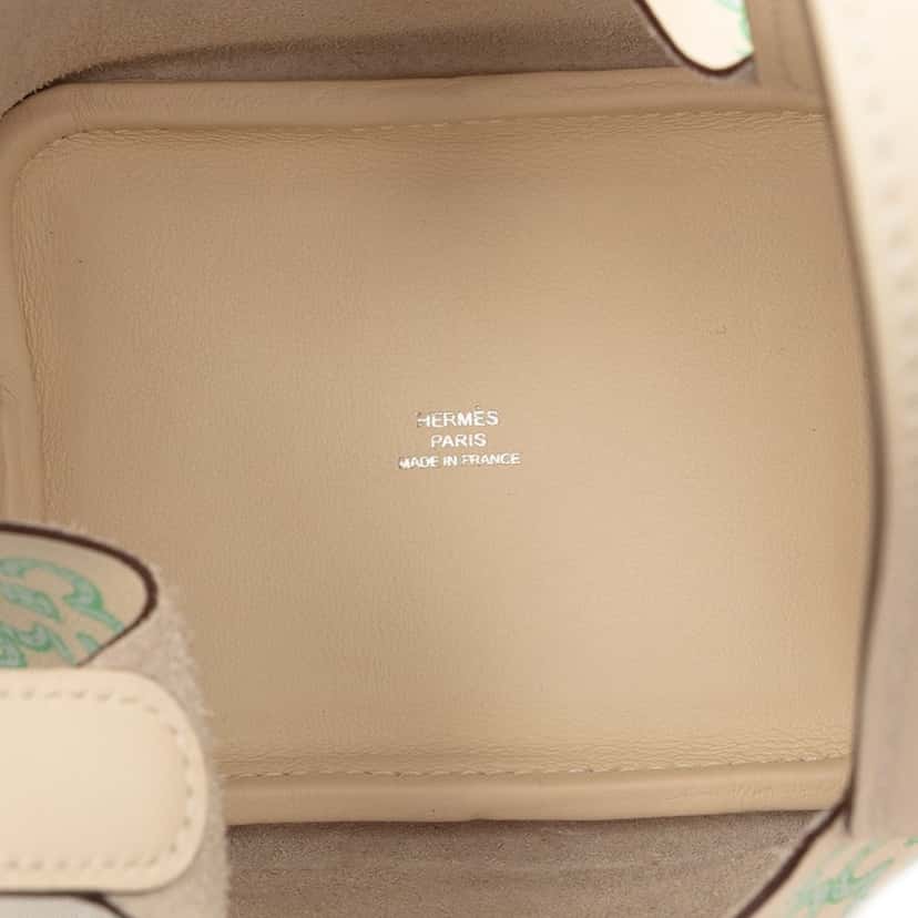 Hermès Micro Swift Lucky Daisy Picotin Lock 14 White Leather Very good condition - Model View