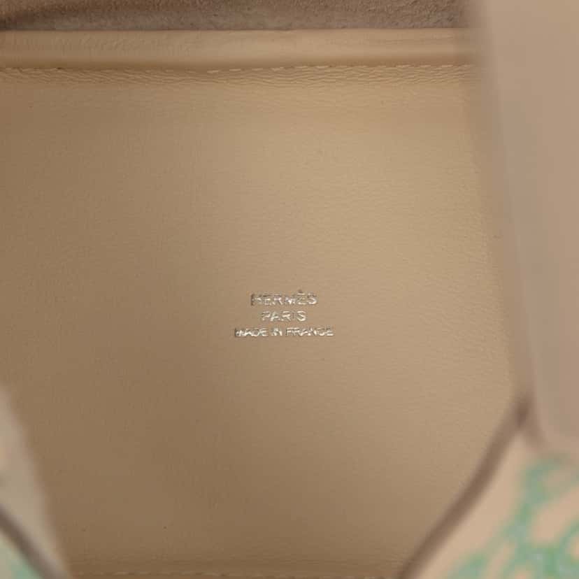 Hermès Micro Swift Lucky Daisy Picotin Lock 14 White Leather Very good condition - Box View