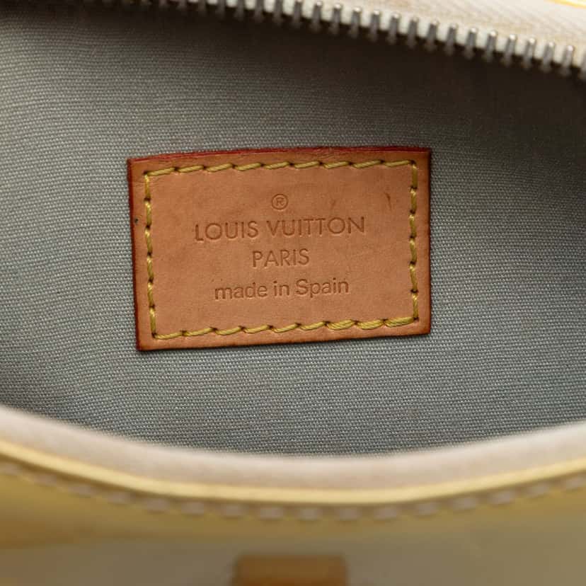 Louis Vuitton Monogram Vernis Mallory Square Yellow Leather Very good condition - Box View