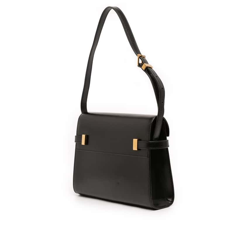 Saint Laurent Small Leather Manhattan Shoulder Bag Black Leather Very good condition - Back View