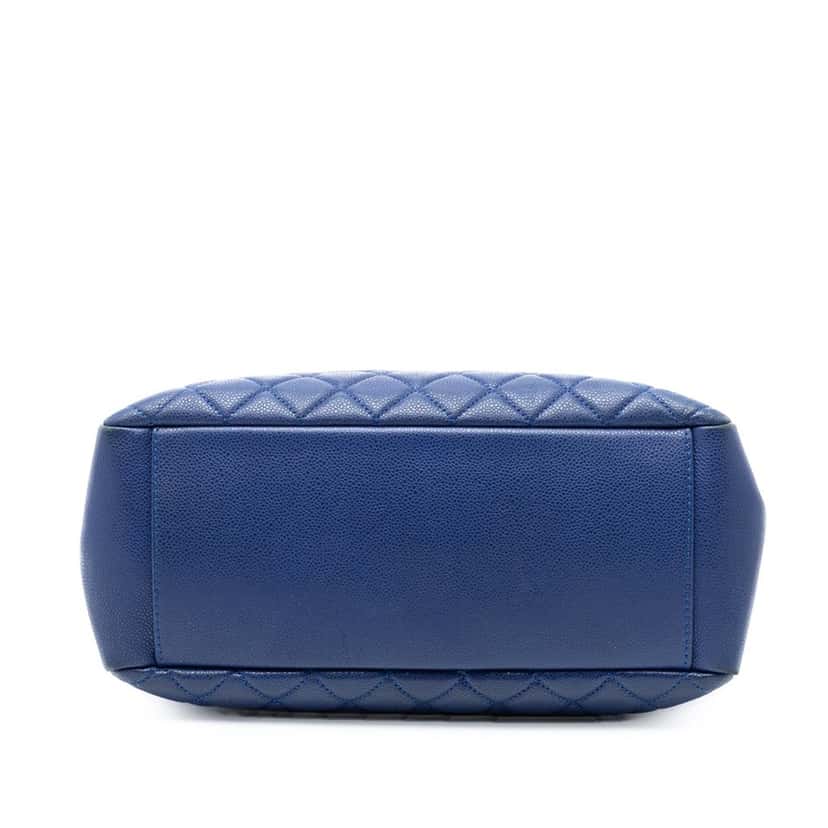 Chanel Caviar Grand Shopping Tote Blue Leather Very good condition - Inside View