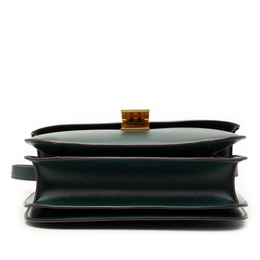 Celine Medium Calfskin Classic Box Green Leather Very good condition - Inside View