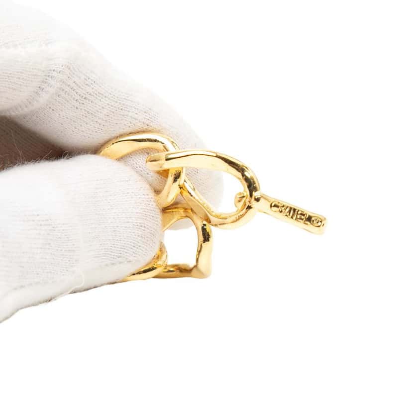 Chanel Gold Plated Rue Cambon Medallion Chain Link Belt Gold Metal Very good condition - Inside View