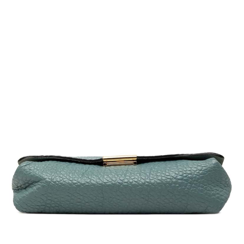 Burberry Medium Grained Calfskin Mildenhall Crossbody Blue Leather Very good condition - Inside View