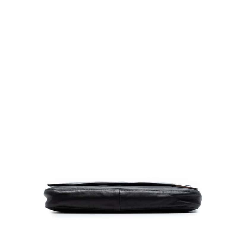 Fendi Calfskin FF Shoulder Bag Black Leather Very good condition - Inside View