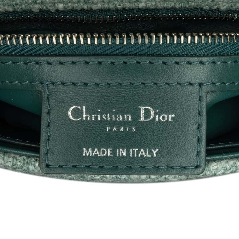 Dior Small Tweed Macrocannage Caro Bag Green Very good condition - Box View