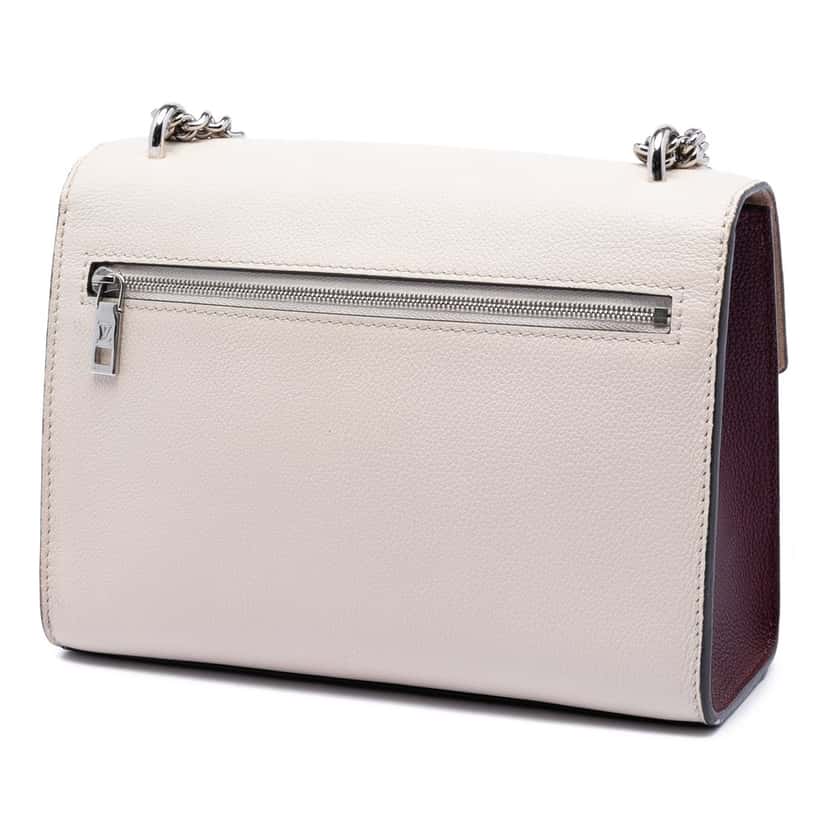 Louis Vuitton Bicolor Leather MyLockMe Chain BB White Leather Very good condition - Back View