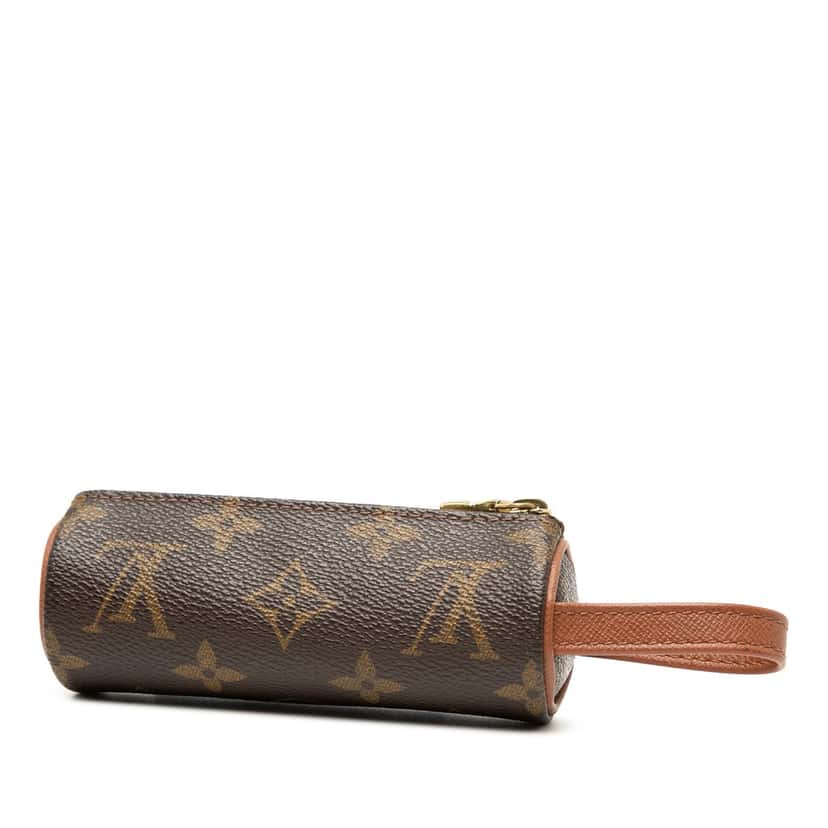 Louis Vuitton Monogram Etui Golf Ball Case Brown Very good condition - Back View