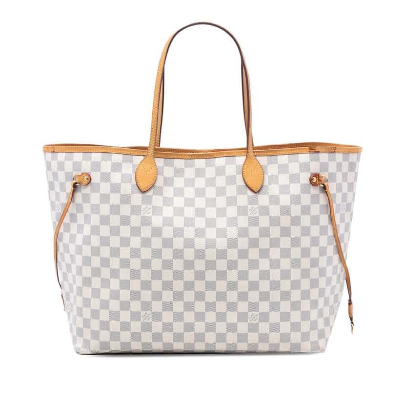 Louis Vuitton Damier Azur Neverfull GM White Very good condition - Front View