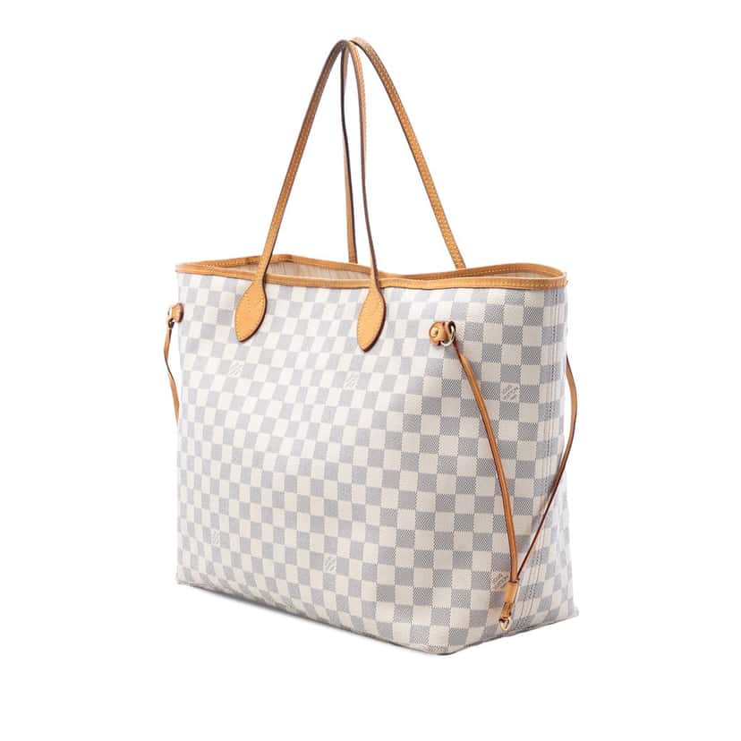 Louis Vuitton Damier Azur Neverfull GM White Very good condition - Back View
