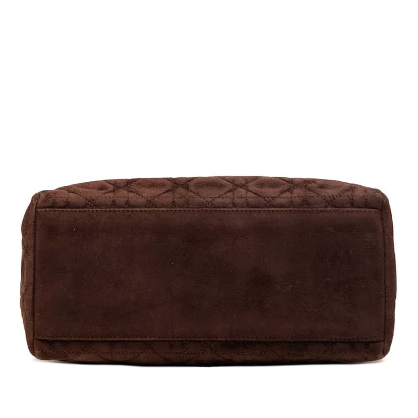 Dior Medium Suede Cannage Lady Dior Brown Leather Very good condition - Inside View