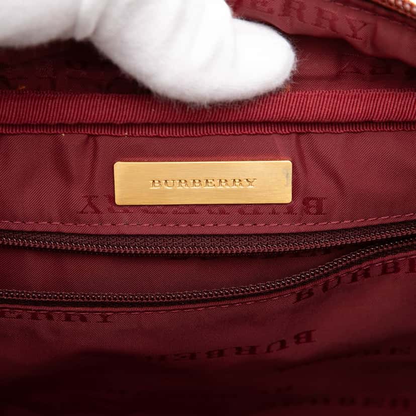 Burberry House Check Wool Shoulder Bag Beige Very good condition - Box View