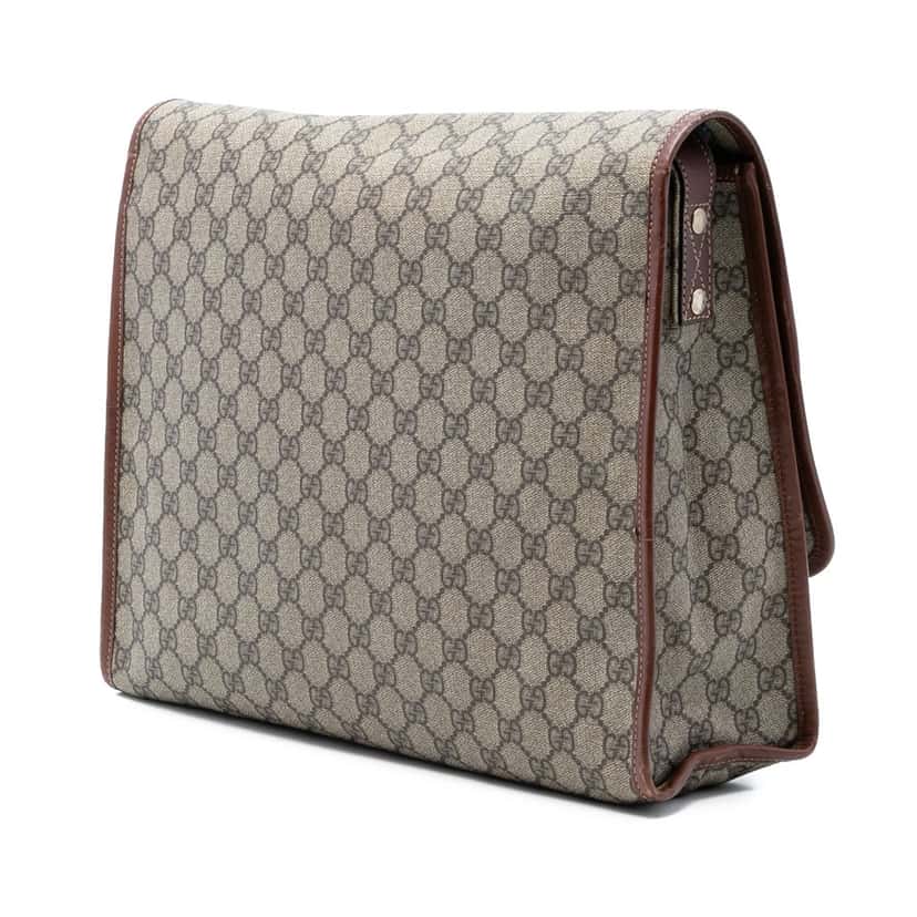 Gucci GG Supreme Web Messenger Bag Beige Very good condition - Back View
