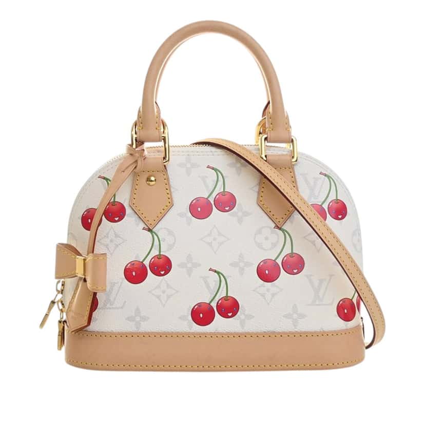 Louis Vuitton Takashi Murakami Monogram Cherry Alma BB White Very good condition - Front View