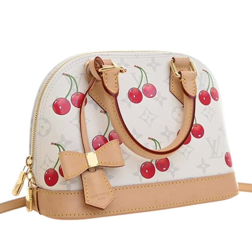 Louis Vuitton Takashi Murakami Monogram Cherry Alma BB White Very good condition - Back View