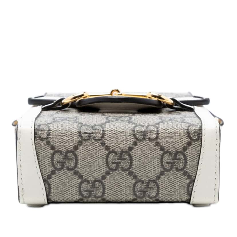 Gucci Mini GG Supreme Horsebit 1955 Crossbody Beige Very good condition - Inside View