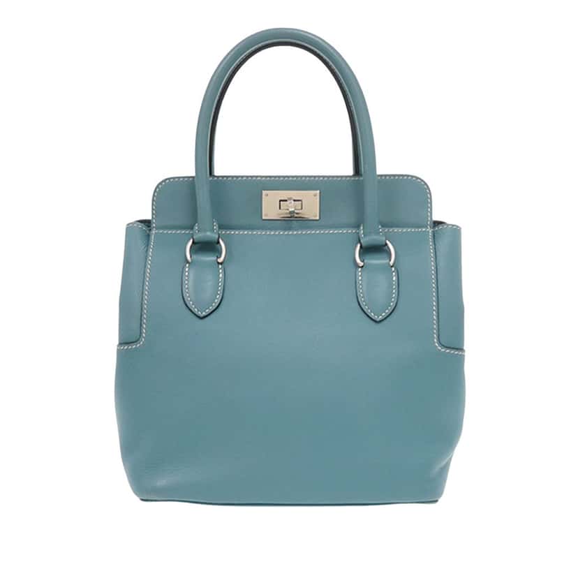 Hermès Veau Swift Toolbox 20 Blue Leather Very good condition - Front View