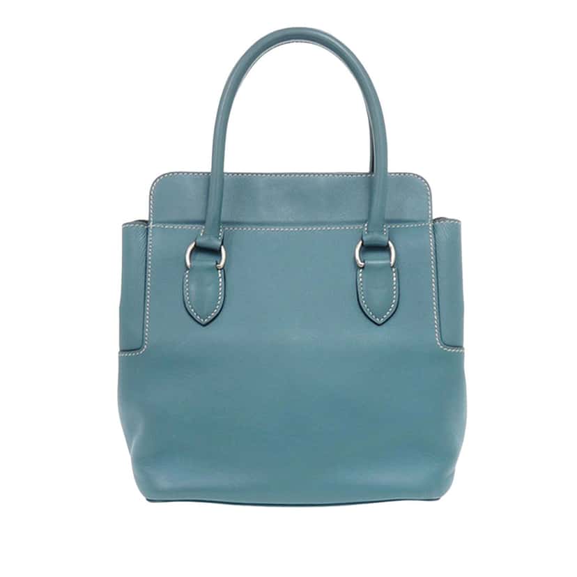 Hermès Veau Swift Toolbox 20 Blue Leather Very good condition - Back View