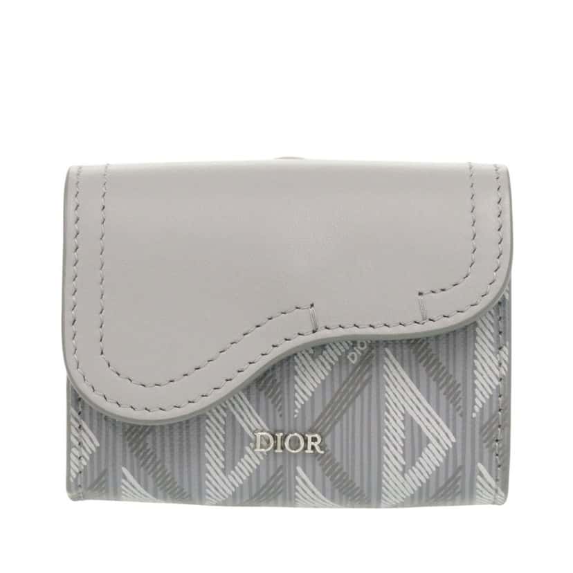 Dior Coated Canvas CD Diamond Saddle Card Holder Other Very good condition - Front View