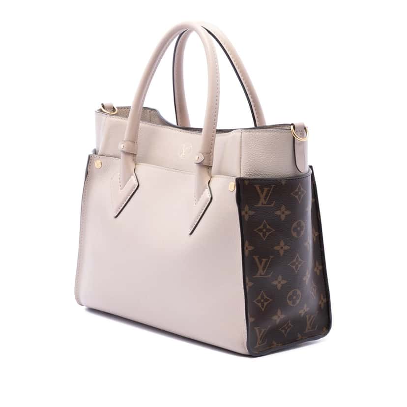 Louis Vuitton Monogram On My Side MM Beige Leather Very good condition - Back View