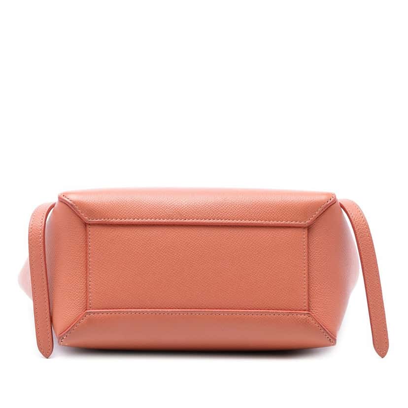 Celine Nano Grained Calfskin Belt Bag Orange Leather Very good condition - Inside View