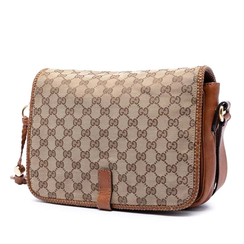 Gucci GG Canvas Marrakech Crossbody Beige Very good condition - Back View