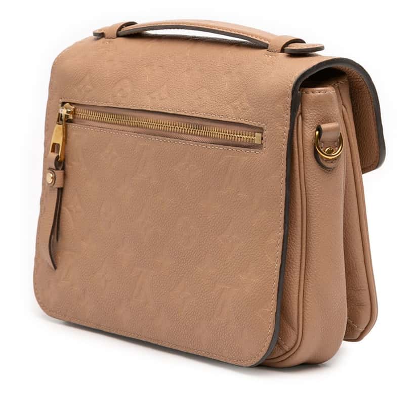 Louis Vuitton Monogram Empreinte Pochette Metis Beige Leather Very good condition - Back View