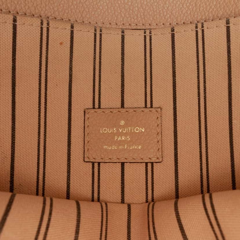 Louis Vuitton Monogram Empreinte Pochette Metis Beige Leather Very good condition - Box View
