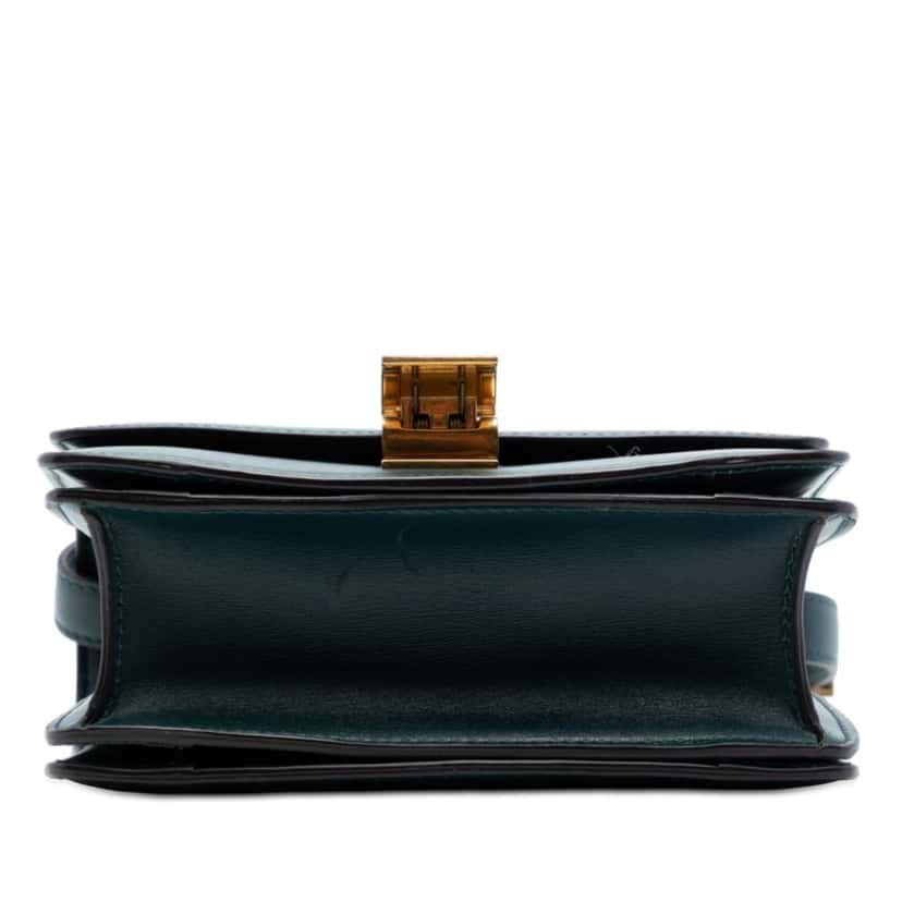 Celine Small Calfskin Classic Box Green Leather Very good condition - Inside View