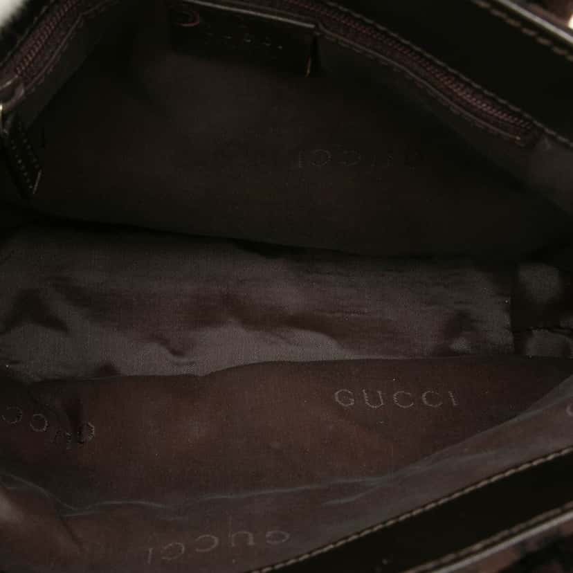 Gucci Jacquard Square G Tote Brown Very good condition - Model View