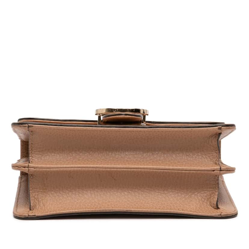 Gucci Small Dollar Calfskin Interlocking G Crossbody Beige Leather Very good condition - Inside View
