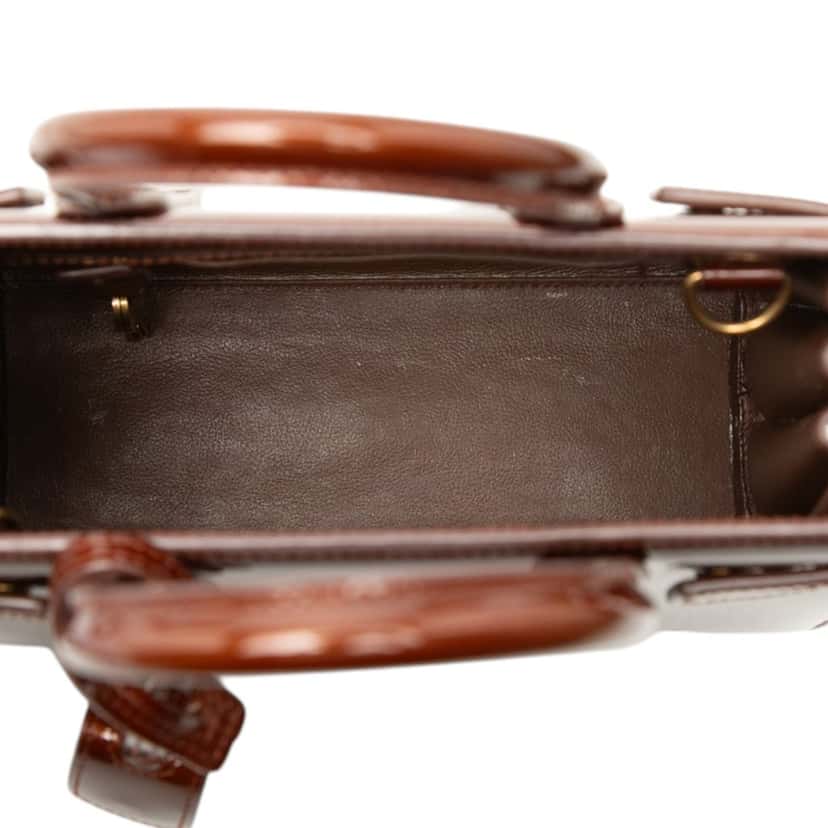 Saint Laurent Nano Patent Sac de Jour Satchel Brown Leather Very good condition - Model View