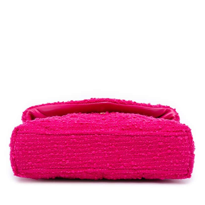 Saint Laurent Toy Matelasse Boucle Tweed Monogram LouLou Puffer Crossbody Pink Very good condition - Inside View