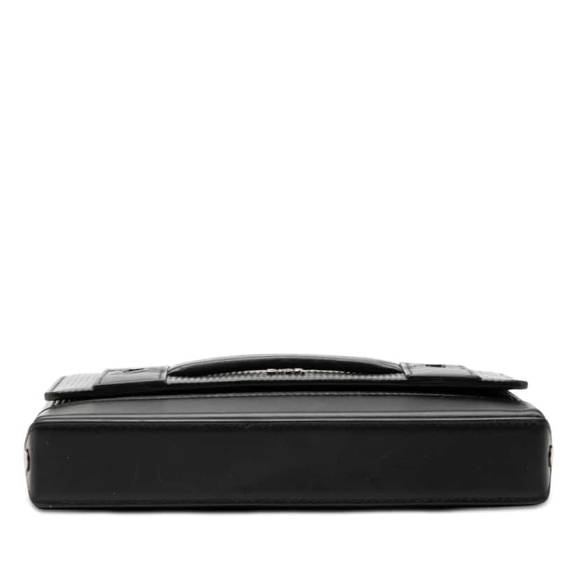 Dior Ribbed Calfskin Flap Messenger Bag Black Leather Very good condition - Inside View