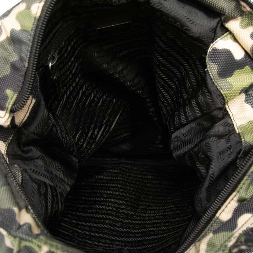 Prada Tessuto Camouflage Satchel Green Very good condition - Model View