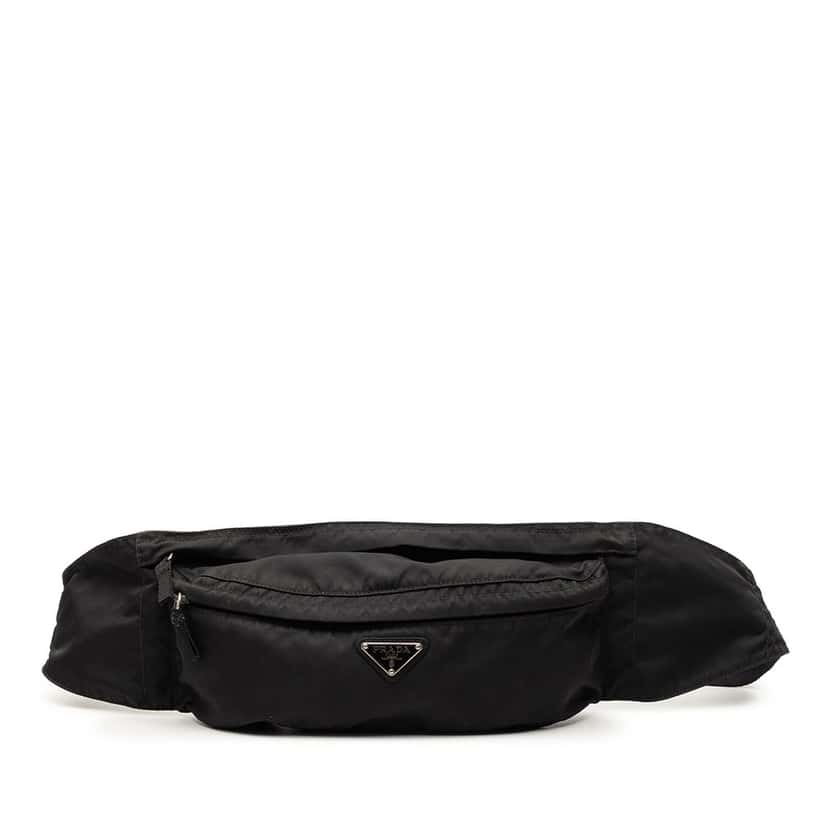 Prada Tessuto Belt Bag Black Very good condition - Front View
