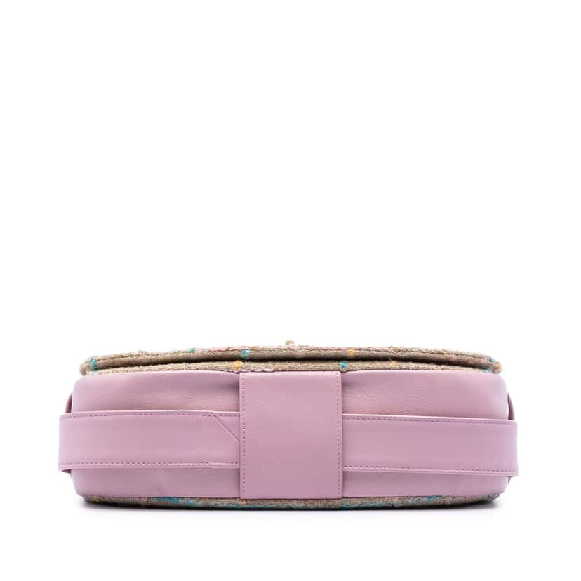 Chanel Chocolate Bar Tweed Mademoiselle Turnlock Flap Beige Very good condition - Inside View
