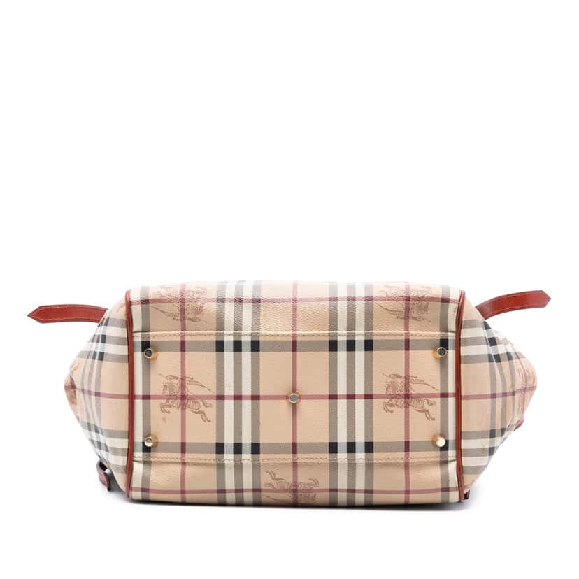 Burberry Small Haymarket Check Coated Canvas Canterbury Tote Beige Very good condition - Inside View
