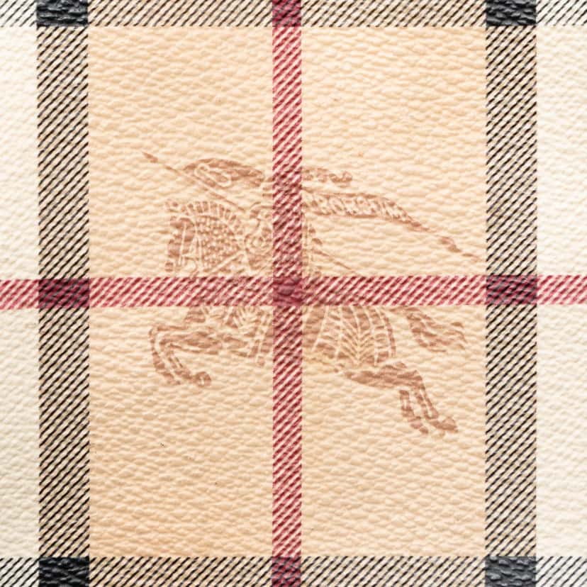 Burberry Small Haymarket Check Coated Canvas Canterbury Tote Beige Very good condition - Box View