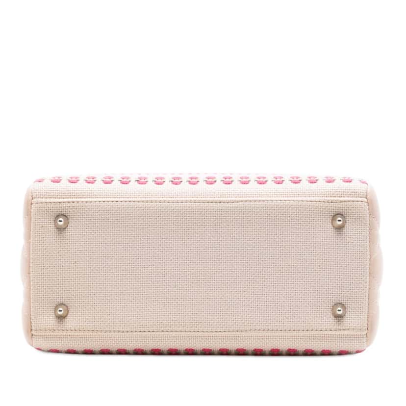 Dior Medium Tweed Sequin Lady Dior Pink Very good condition - Inside View