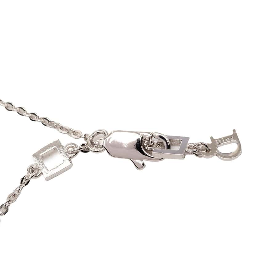Dior Brass I Love Dior Heart Arrow Pendant Necklace Silver Metal Very good condition - Box View