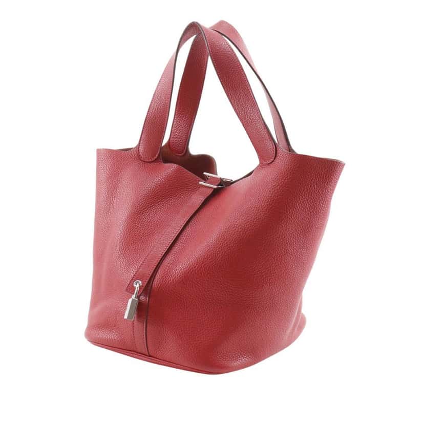 Hermès Clemence Picotin Lock 26 Red Leather Very good condition - Back View
